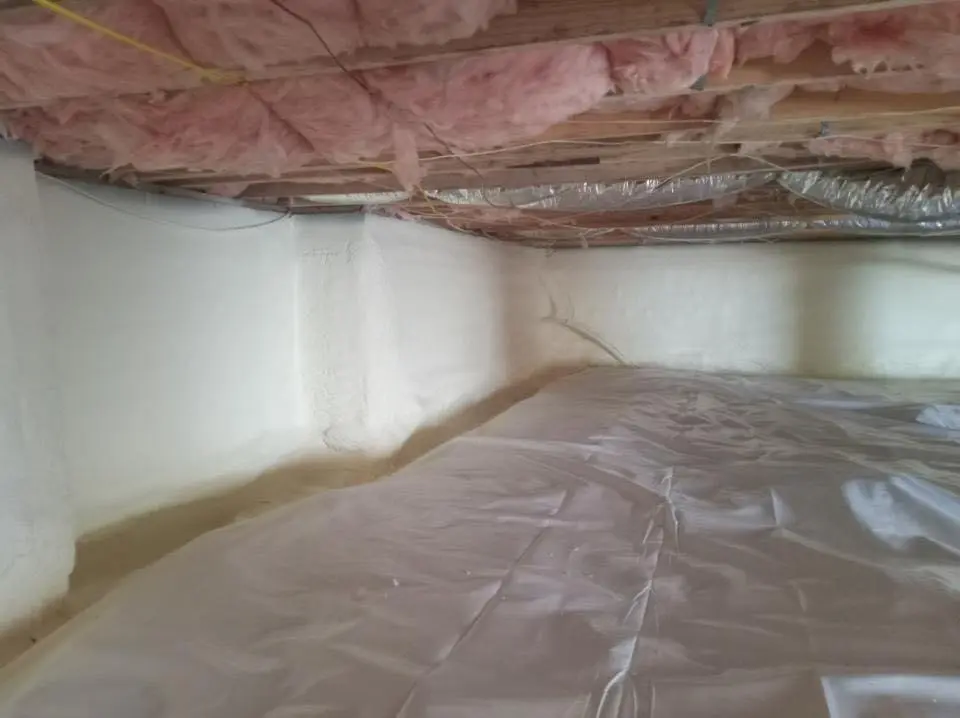 Crawl space encapsulation with closed-cell spray foam for Roof Leak Repair in Scotts Valley
